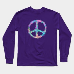 Peace paint splatter Long Sleeve T-Shirt